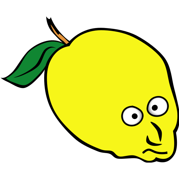 SVG Cartoon image of a lemon