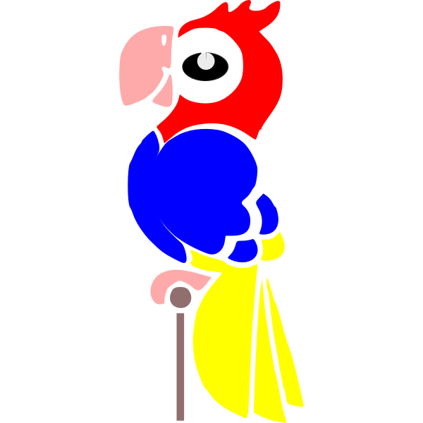SVG Cartoon image of a macaw