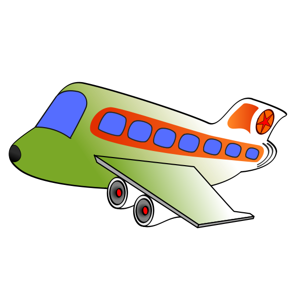 SVG Cartoon image of a passenger plane