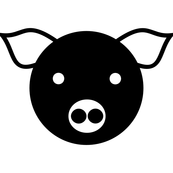 SVG Cartoon image of a pig