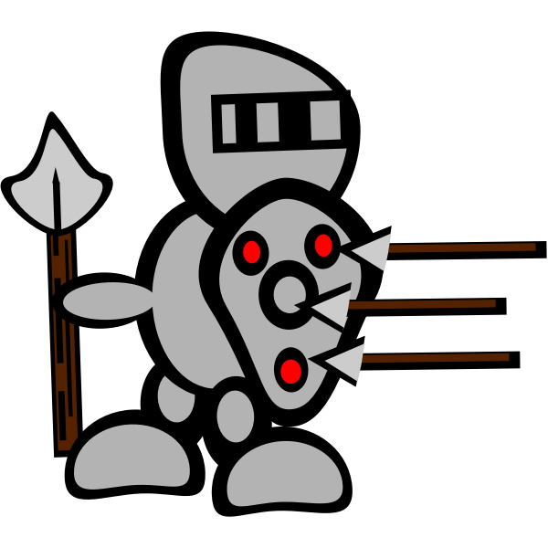 SVG Cartoon image of a warrior