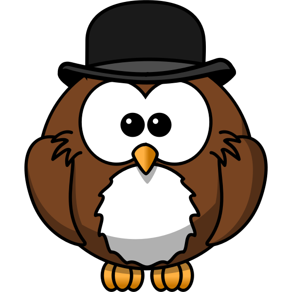 SVG Cartoon image of an owl