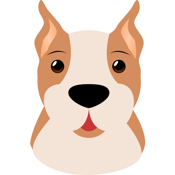 SVG Cartoon image of dog039s head