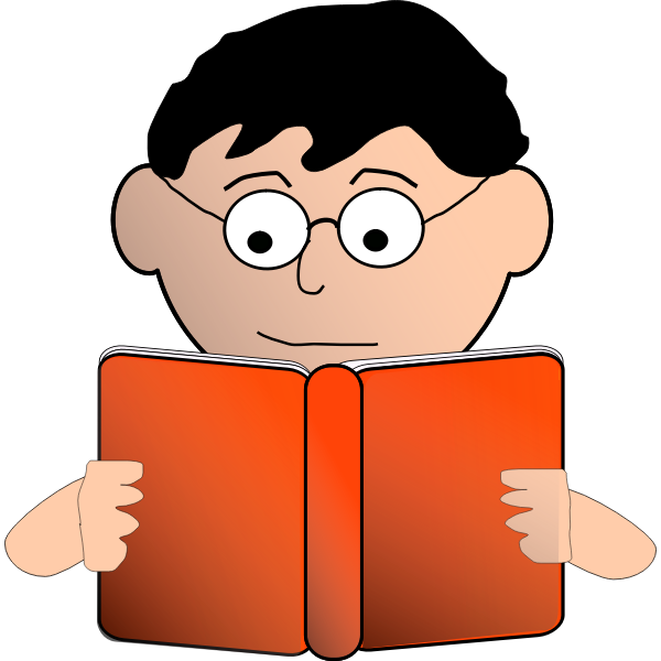 SVG Cartoon image of man with glasses