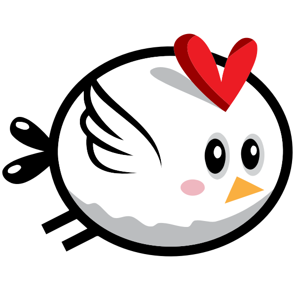 SVG Cartoon image of white bird