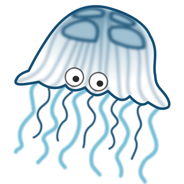 SVG Cartoon jellyfish
