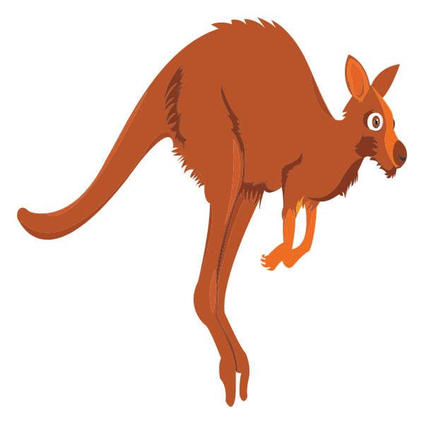 SVG Cartoon kangaroo