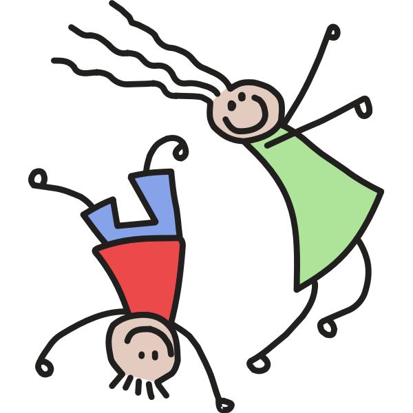 SVG Cartoon kids playing