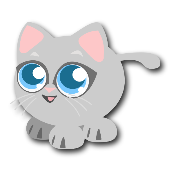 SVG Cartoon kitten