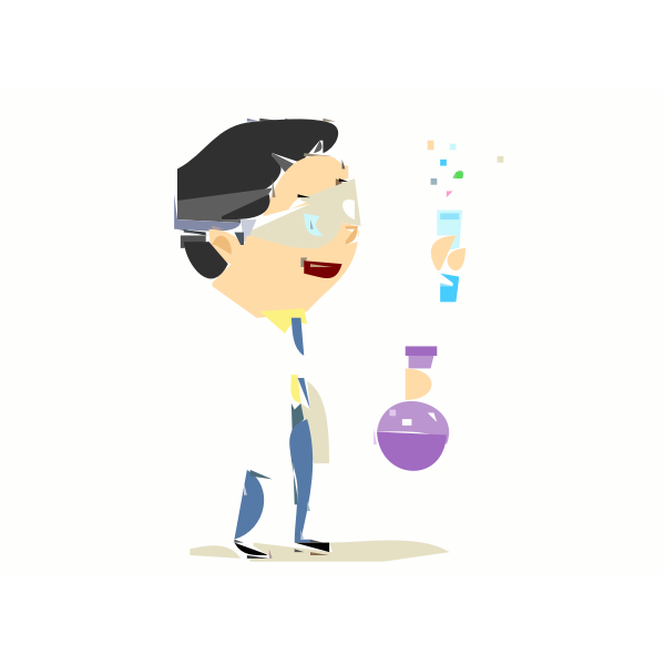 SVG Cartoon lab worker