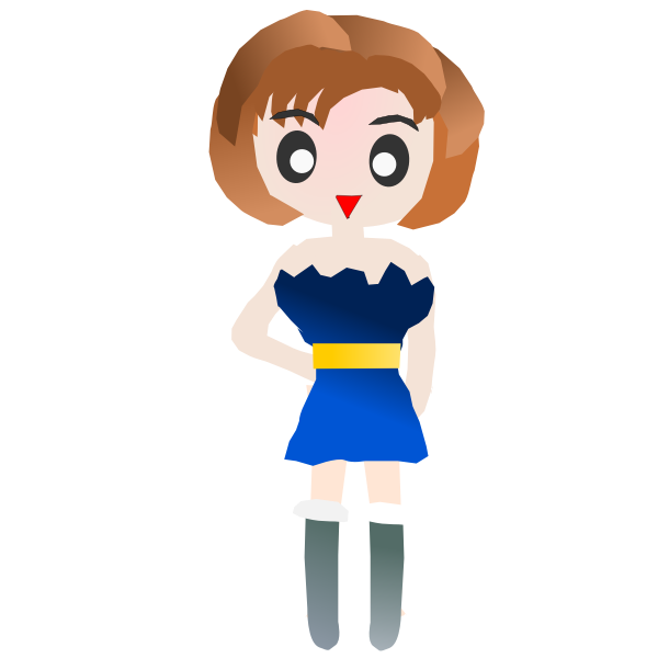 SVG Cartoon lady