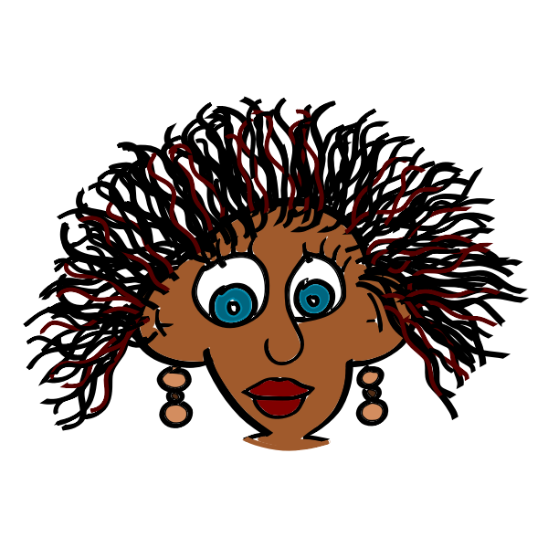 SVG Cartoon lady character vector image
