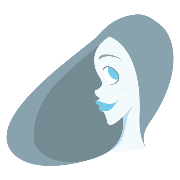 SVG Cartoon Lady Profile