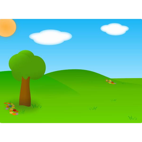 SVG Cartoon Landscape