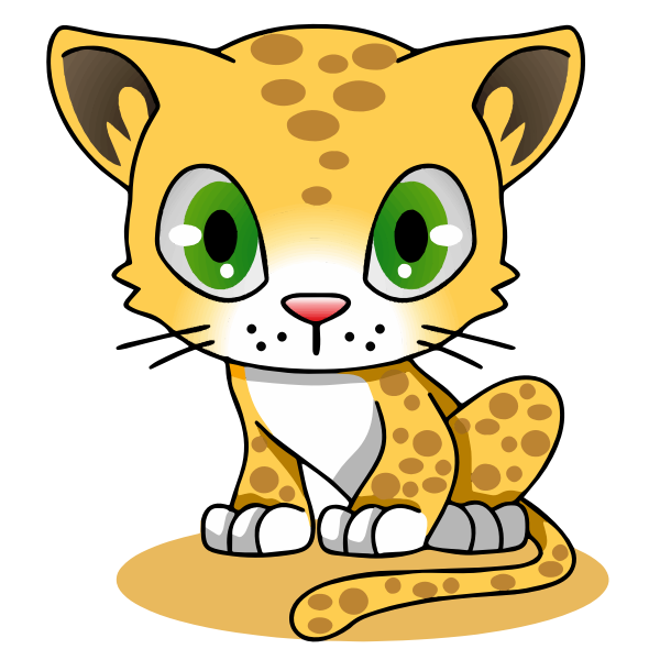 SVG Cartoon leopard