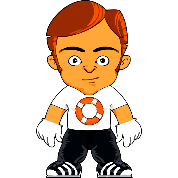 SVG Cartoon lifeguard