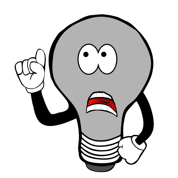 SVG Cartoon light bulb