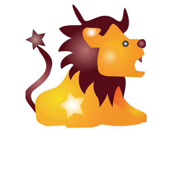SVG Cartoon lion vector