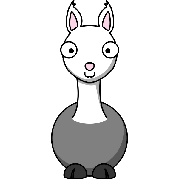 SVG Cartoon llama