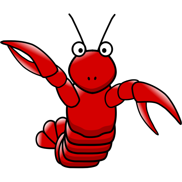 SVG Cartoon lobster