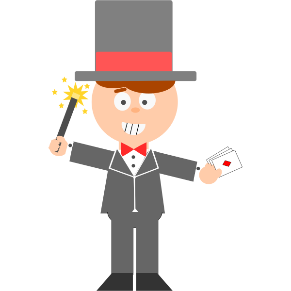 SVG Cartoon magician