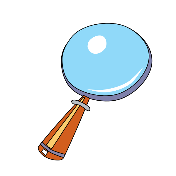 SVG Cartoon magnifier