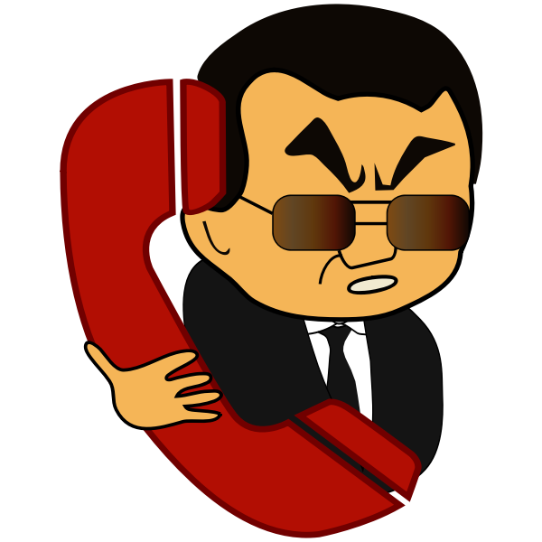 SVG Cartoon man on the phone