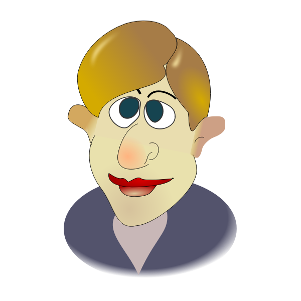SVG cartoon man-portre
