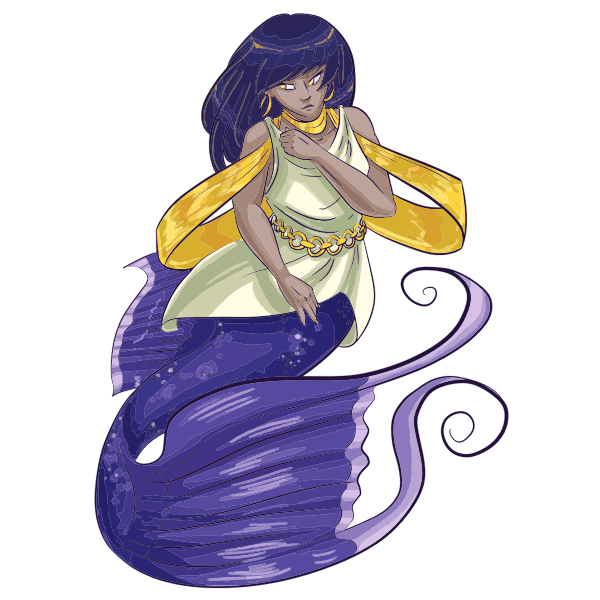 SVG Cartoon mermaid