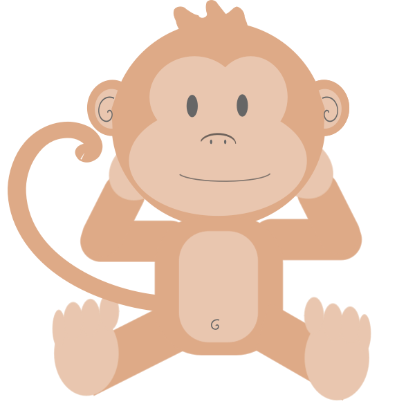 SVG Cartoon monkey