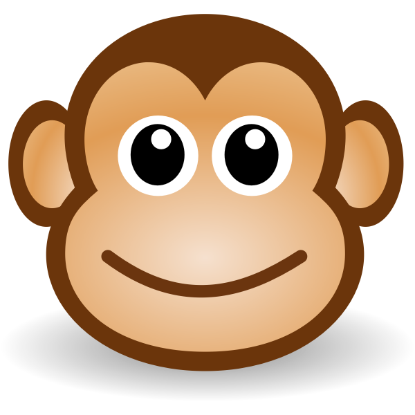 SVG Cartoon monkey039s face