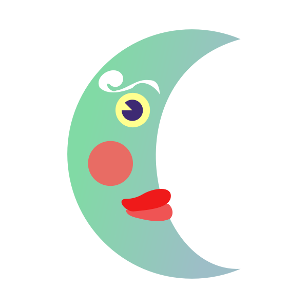 SVG Cartoon moon
