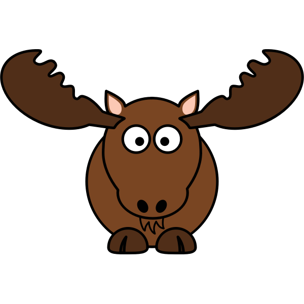 SVG Cartoon moose vector image