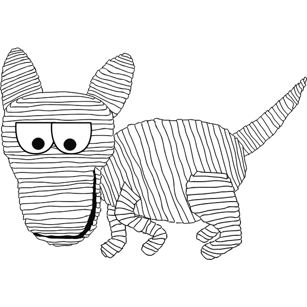 SVG Cartoon Mummy Dog