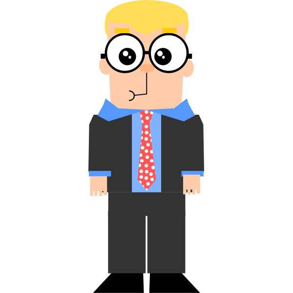 SVG Cartoon nerd