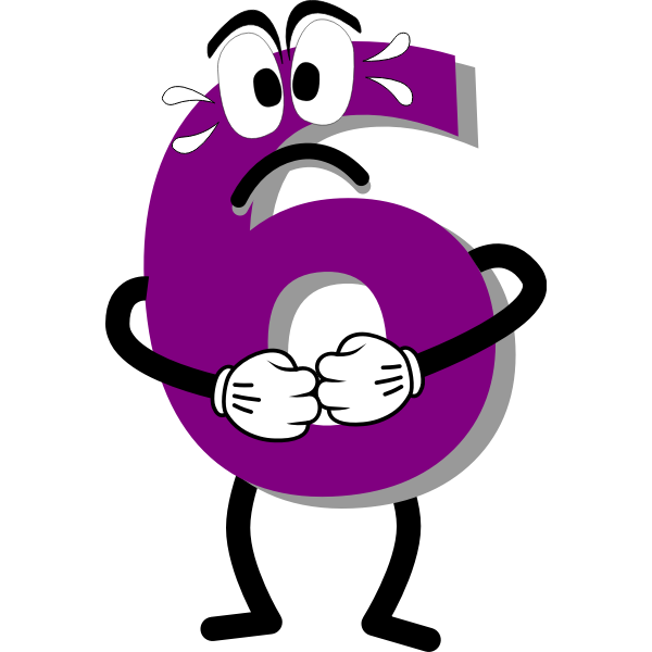 SVG Cartoon number six