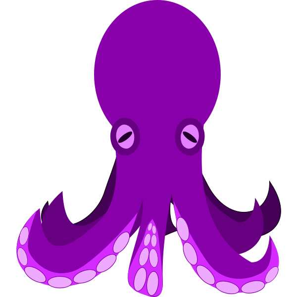 SVG Cartoon octopus vector illustration