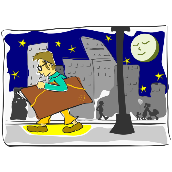 SVG Cartoon of cartoonist