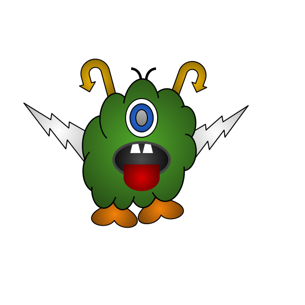 SVG Cartoon one-eyed Monster