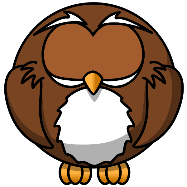 SVG Cartoon owl sleeping