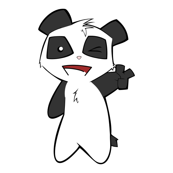 SVG Cartoon panda vector image