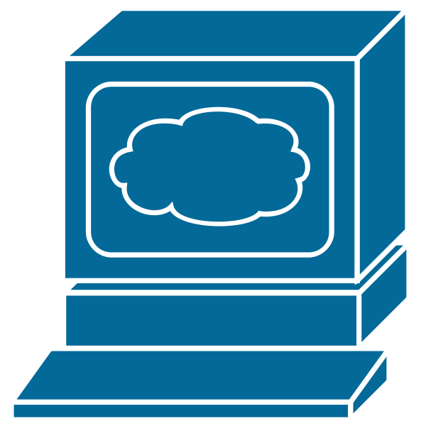 SVG Cartoon PC icon vector clip art