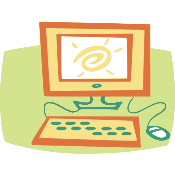 SVG Cartoon PC vector image