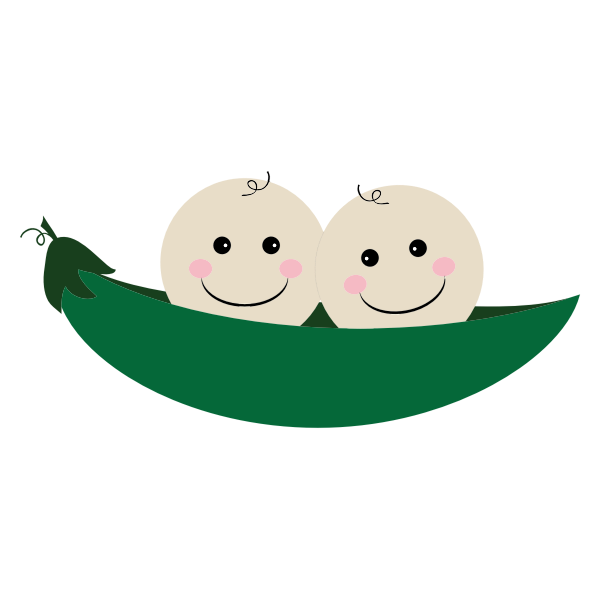SVG Cartoon pea with babies