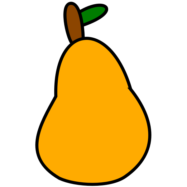 SVG Cartoon pear vector illustration