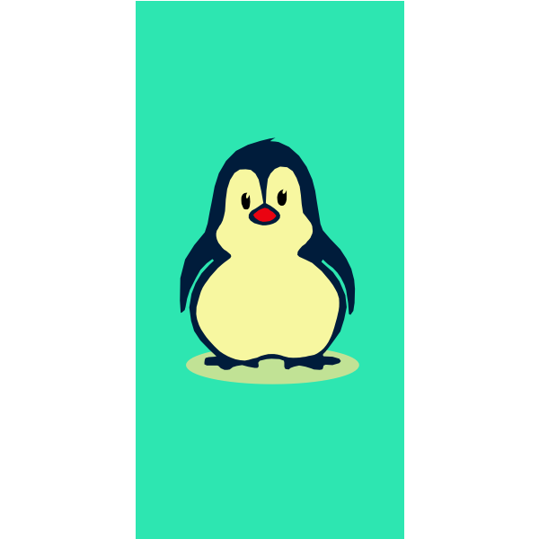 SVG Cartoon penguin silhouette