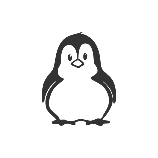 SVG Cartoon penguin vector