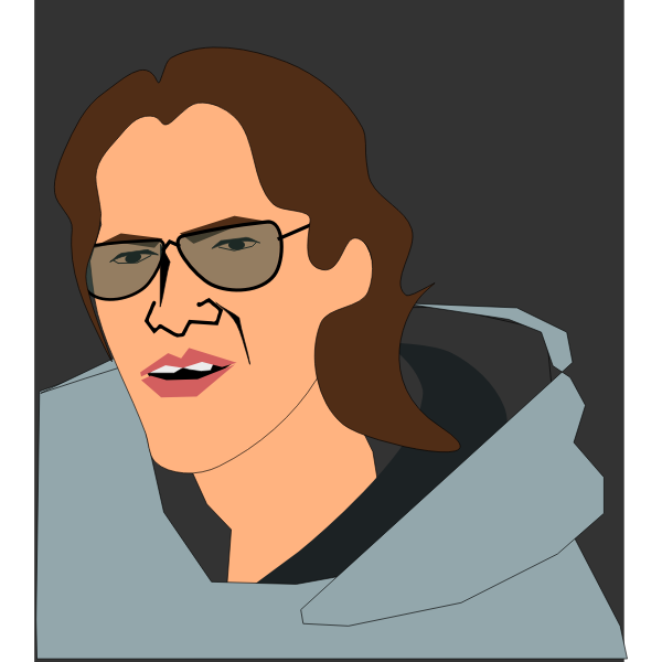 SVG Cartoon person with sunglasses vector graphics