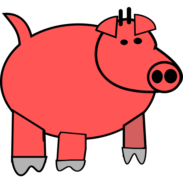 SVG cartoon pig