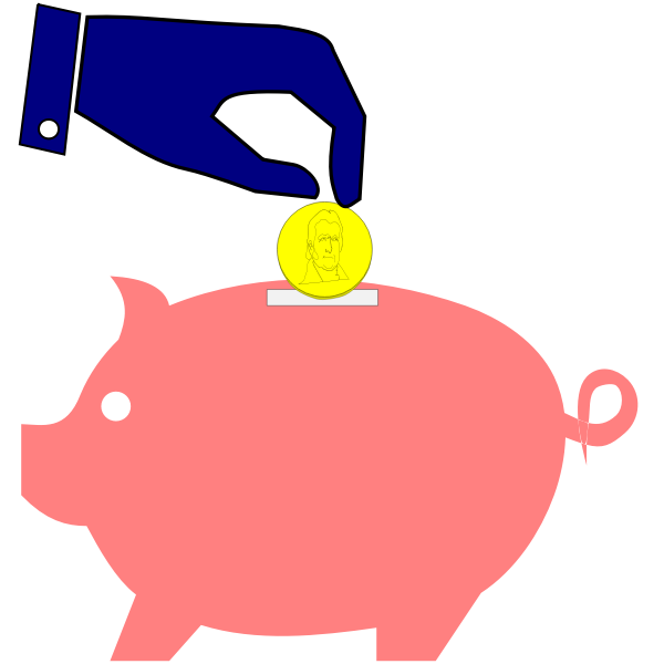 SVG Cartoon piggy bank